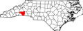 Map of North Carolina highlighting Rutherford County.png