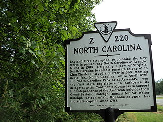 Historical marker State of North Carolina boundary with Virginia.JPG
