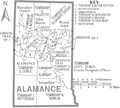 Map of Alamance County North Carolina With Municipal and Township Labels.PNG